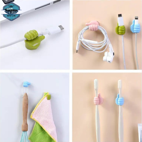 Silicon Usb Holder  Cable Organizer Clip Wire Management Cord Thumb Hooks Cute Small Hand