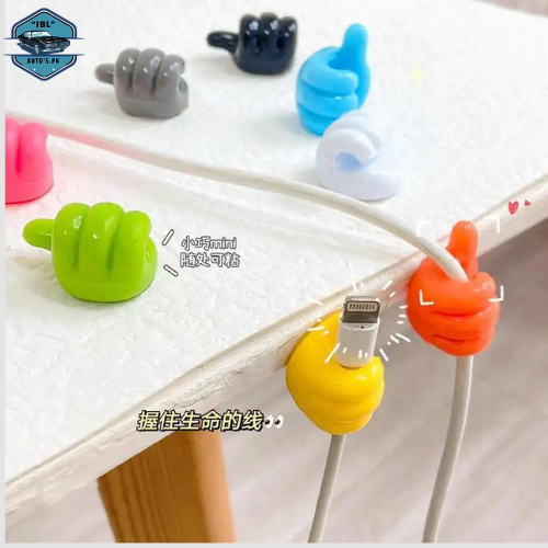 Silicon Usb Holder  Cable Organizer Clip Wire Management Cord Thumb Hooks Cute Small Hand