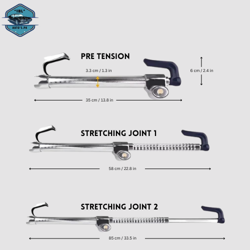 Universal Car Steering Lock Type C | Security Lock Steering To Brake Type Simple Key Chrome Colour Box Pack Leiqi Lq-203 (China)