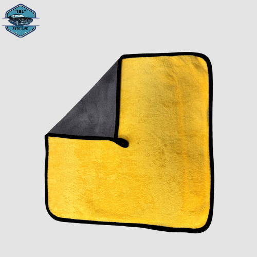 IBL Microfiber Cloth - 40X40CM - 700GSM - YELLOW & GREY - TOP QUALITY