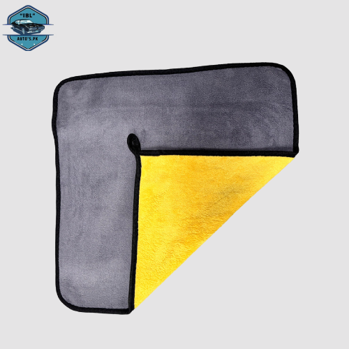 IBL Microfiber Cloth - 40X40CM - 700GSM - YELLOW & GREY - TOP QUALITY