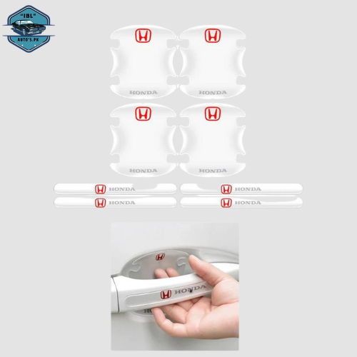 8 Pcs Car Door Handle Door Bowl Protector transparent stickers (Honda,Toyota,Suzuki)