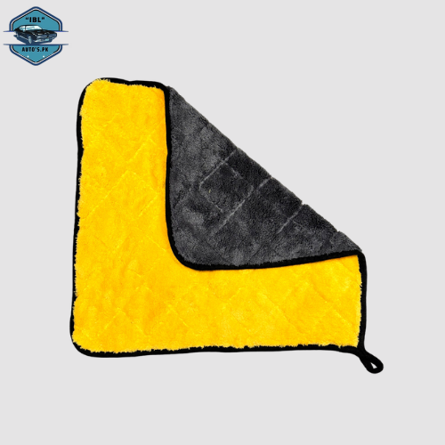 IBL Microfiber Diamond - 40X40CM - 900GSM - YELLOW & GREY - TOP QUALITY