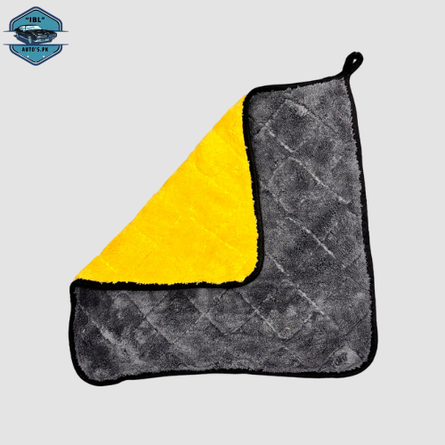 IBL Microfiber Diamond - 40X40CM - 900GSM - YELLOW & GREY - TOP QUALITY