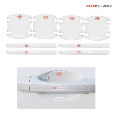 8 Pcs Car Door Handle Door Bowl Protector transparent stickers (Honda,Toyota,Suzuki)